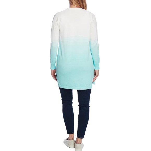 Vince Camuto White & Aqua Ombre Cardigan - Picture 3 of 3